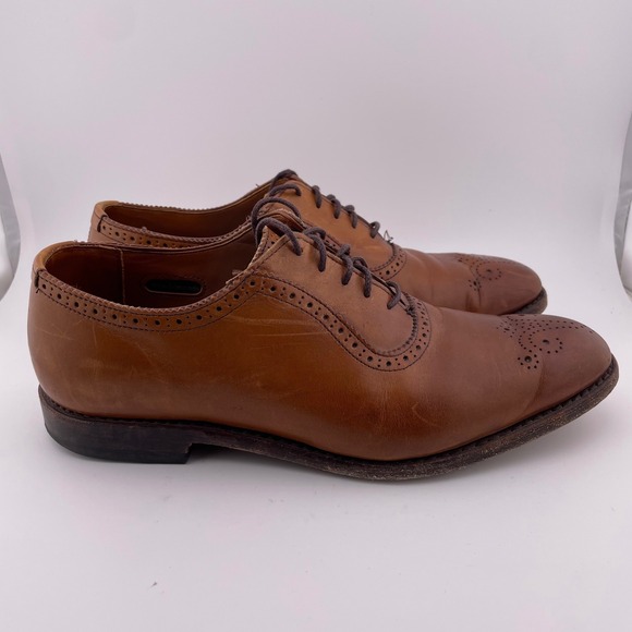 Allen Edmonds Cornwallis Walnut Brown Leather Wingtip Oxford Dress Shoes Size 9D main image 9